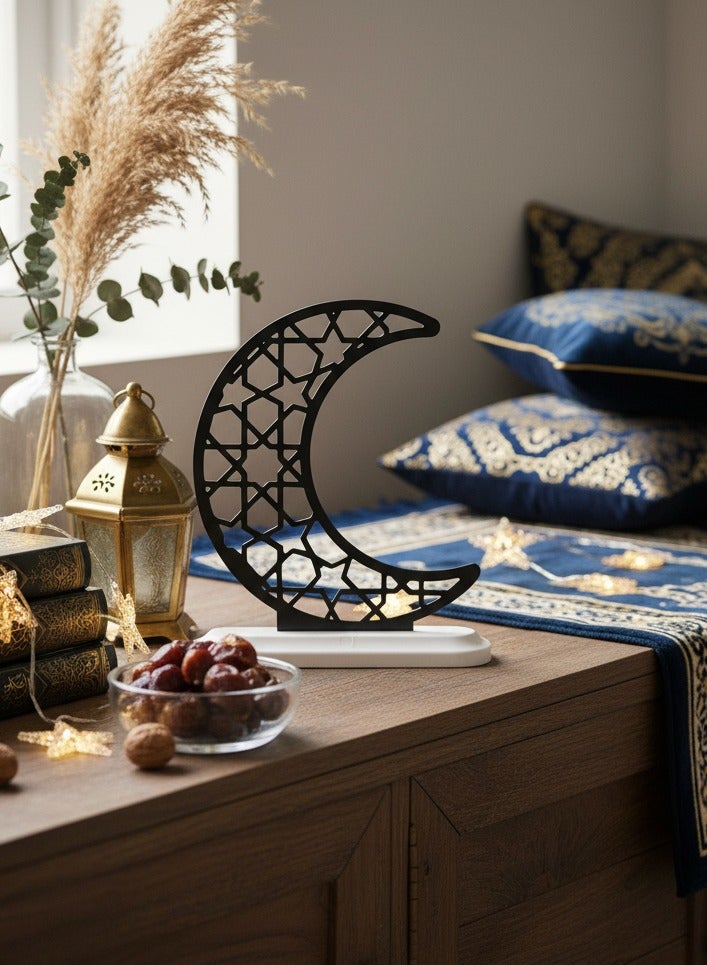 أخوة ثلاثي الأبعاد زينة هلال رمضان للطاولة – بنقوش هندسية إسلامية - Image 1