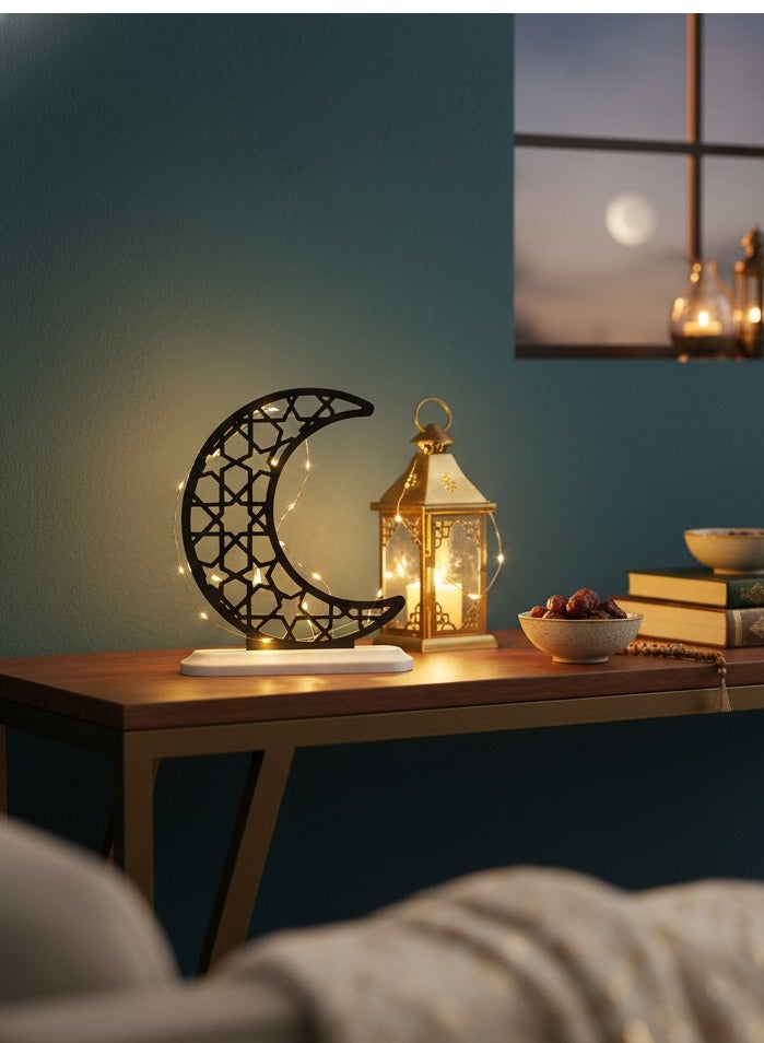 أخوة ثلاثي الأبعاد زينة هلال رمضان للطاولة – بنقوش هندسية إسلامية - Image 2