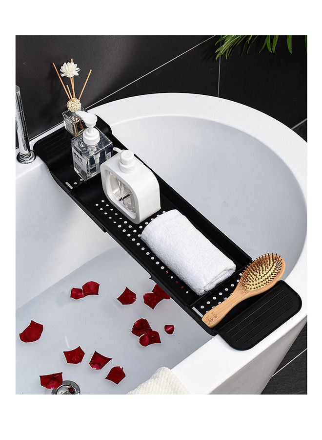 Arabest Expandable Non-slip Bath Caddy Bathtub Tray (black) - Image 1