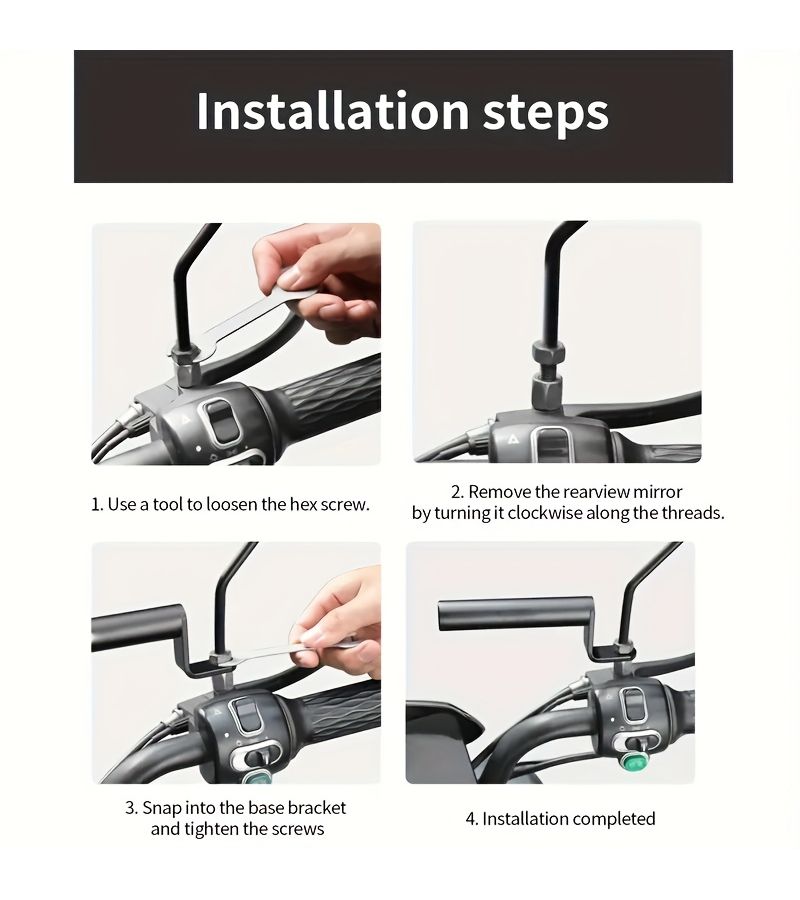1pc Motorcycle Mirror Holder Extension Bracket Handlebar Extension Bracket Headlight Extension Bracket Light Bracket Long Suitable For Motorcycles - Image 4