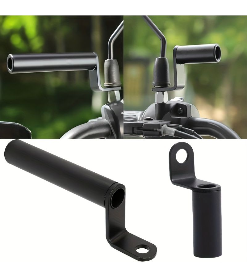 1pc Motorcycle Mirror Holder Extension Bracket Handlebar Extension Bracket Headlight Extension Bracket Light Bracket Long Suitable For Motorcycles - Image 1