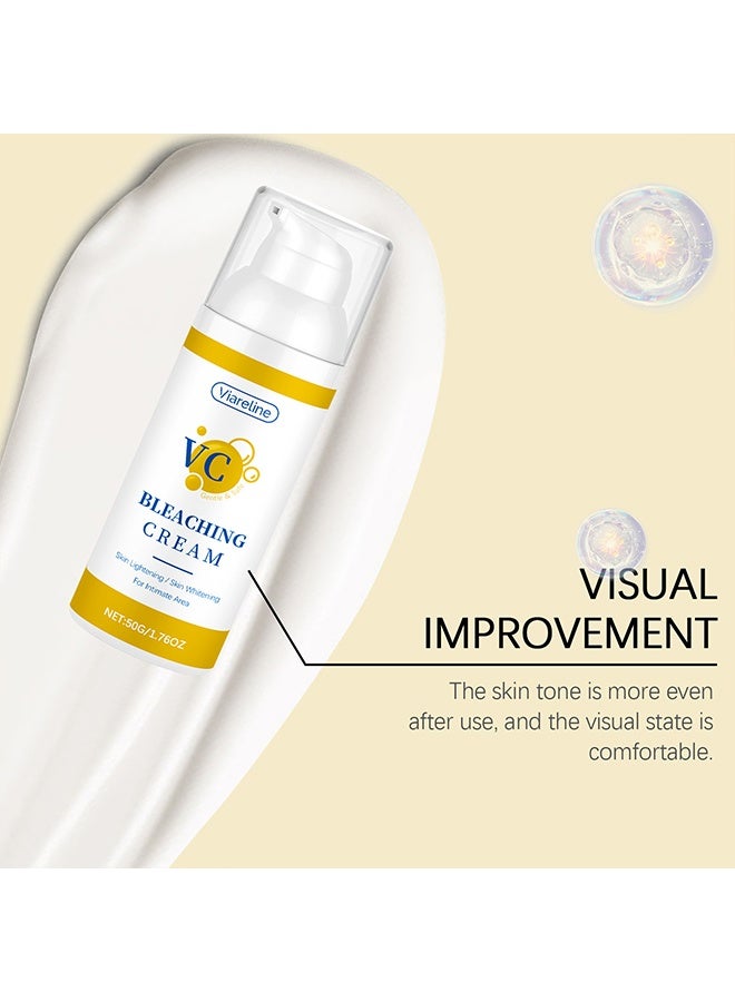 Viareline VC Bleaching Cream -  Skin Lightening For Body Intimate Areas, Skin Whitening Cream Dark Spot Remover, Private Parts, Underarm, Knees, Elbows, Inner Thigh, Bikini Area, Whitening Cream Dark Spot Remover For Intimate Areas 50G - Image 5