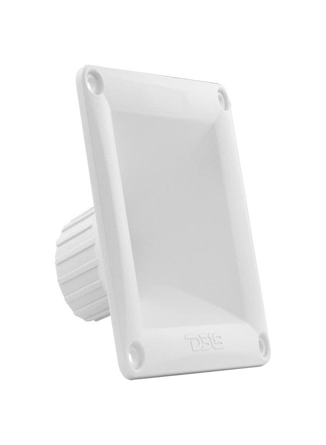 DS18 PRO-H44 White Universal Square Driver Tweeter Horn Body Easy Twist On/Off Installation, Set of 1 (White) - Image 1
