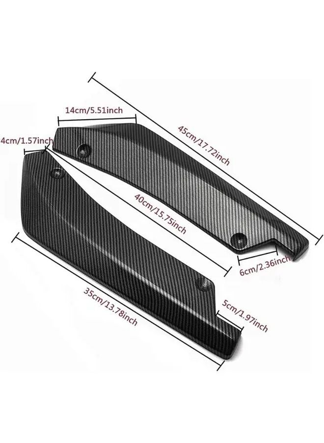 Universal Black Rear Corner Spoiler With 6 Screws For Most Car Models - Image 3