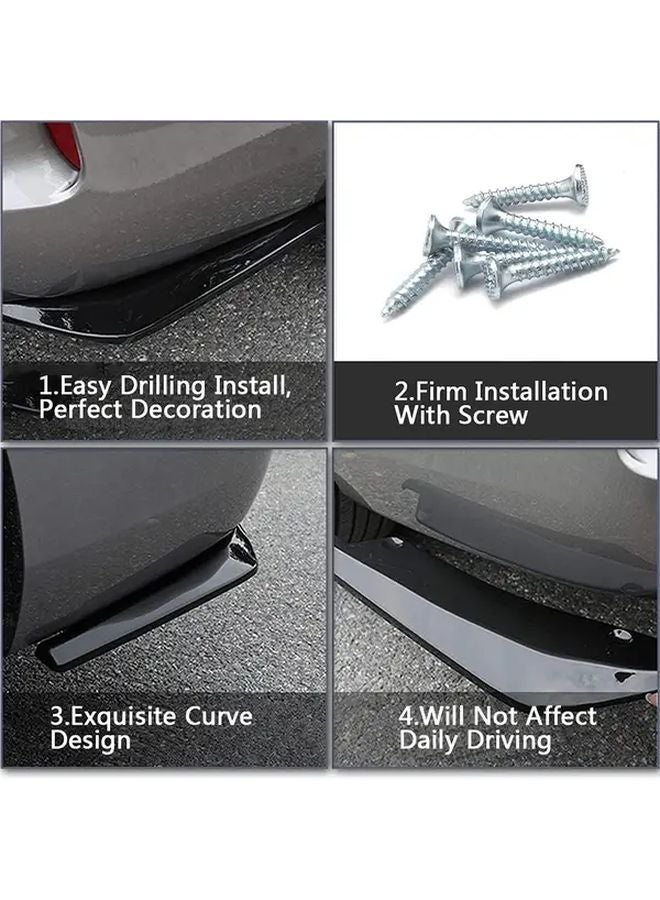 Universal Black Rear Corner Spoiler With 6 Screws For Most Car Models - Image 5