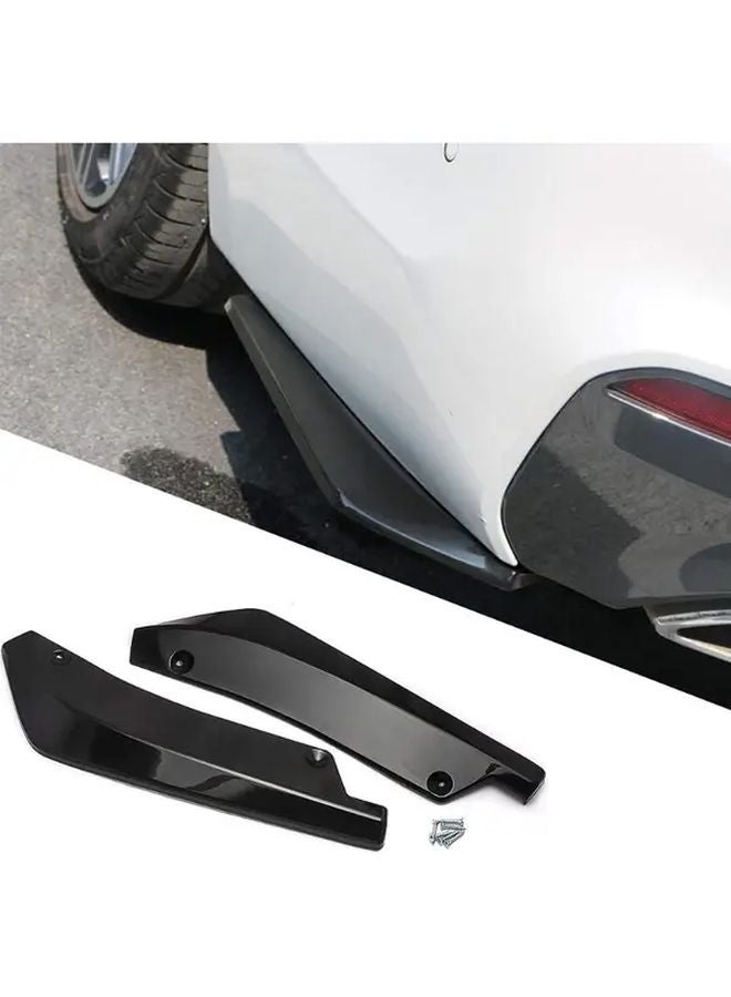 Universal Black Rear Corner Spoiler With 6 Screws For Most Car Models - Image 1