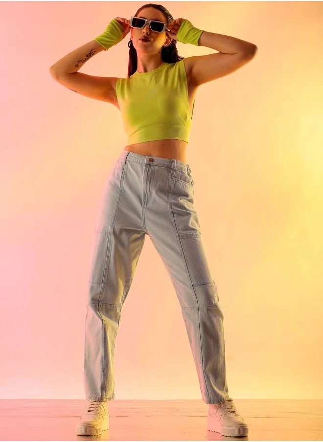 مرفوعة Women Anti Fit Solid High-Rise Jeans