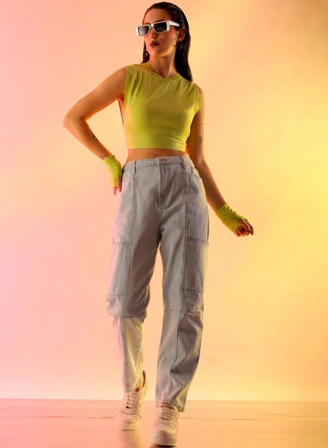 مرفوعة Women Anti Fit Solid High-Rise Jeans