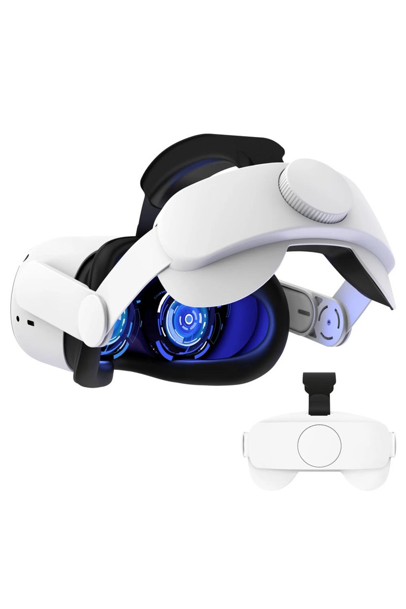 حزام أبيض متوافق مع Quest 2 Elite لتوفير دعم وراحة محسّنين في الواقع الافتراضي، متوافق مع Meta Quest 2 Co