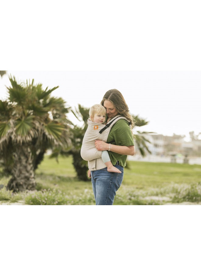 TULA Baby Tula Linen Toddler Carrier, 25-60 lb, Adjustable Carrier, Multiple Ergonomic Positions Front and Back, Breathable Sand  - Image 1