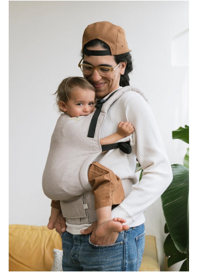 TULA Baby Tula Linen Toddler Carrier, 25-60 lb, Adjustable Carrier, Multiple Ergonomic Positions Front and Back, Breathable Sand  - Image 4