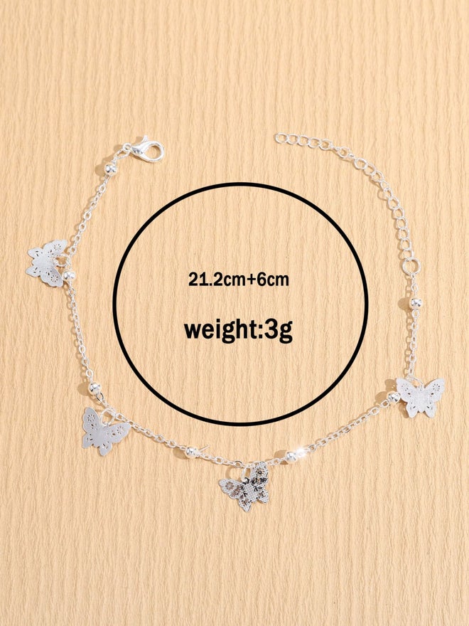 Styli Butterfly-Shaped Pendants Anklet - Image 4
