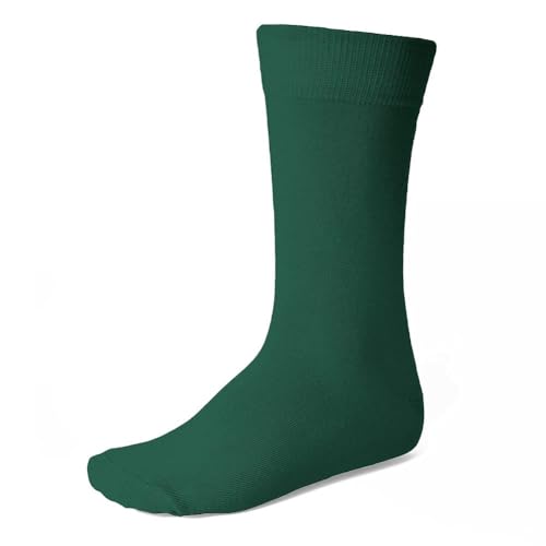 tiemart Men's Socks, One Pair (Hunter Green Solid) - Image 1
