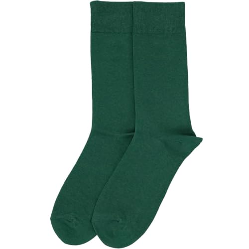 tiemart Men's Socks, One Pair (Hunter Green Solid) - Image 4