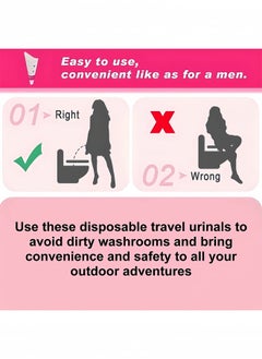 DAREU 20pcs Disposable Female Portable Urination Device,Woman Urinal Funnel to Standing Pee for Pregnant Women,Wounded,Traffic Jam,Travel,Camping,Outdoor Activities  - Image 5