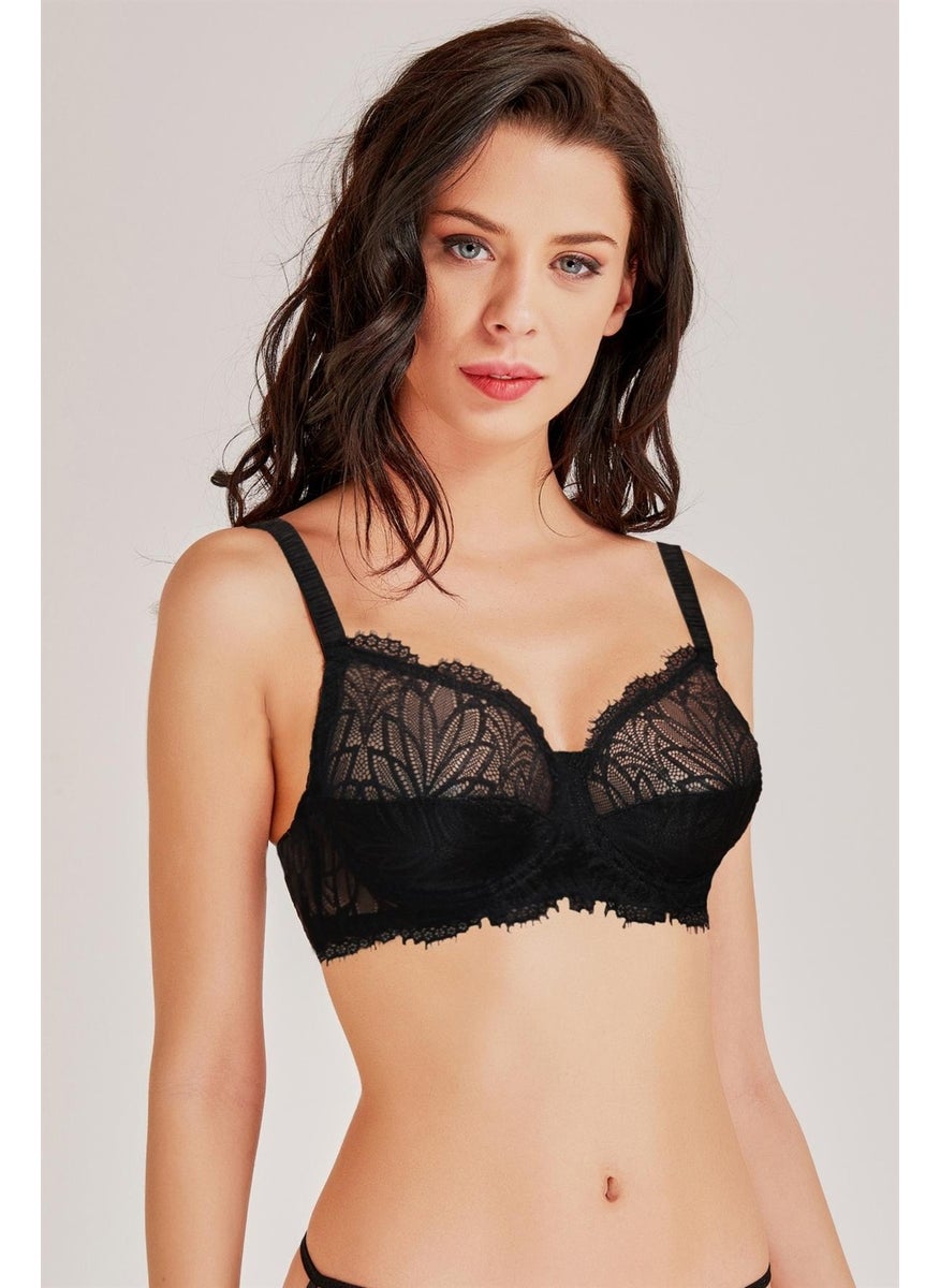 Magic Form 4053 Women's Spongeless Underwire Bra-Black  - Image 1