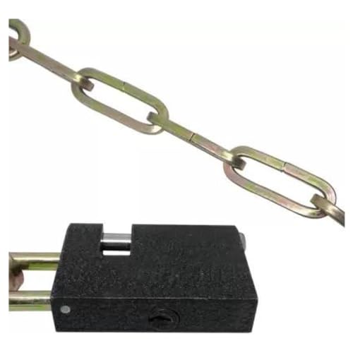 PANCIKAA Steel Padlock with 1ft Long Chain | Anti-Theft Lock for Gate, Fence, Luggage, Cycle, Bike & Bicycle | Multipurpose Safety | Durable Alloy Steel - Black - Image 3