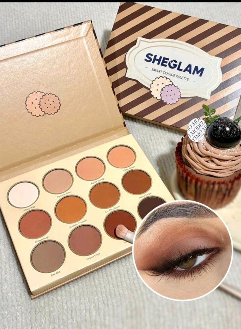 SHEGLAM Smart Cookie 12-Color Shimmer & Matte Eyeshadow Palette Smart Cookie - Image 1
