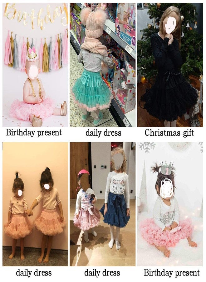 Tutu.kk Baby Girls Tutu Skirt Princess Fluffy Soft Chiffon Ballet Birthday Party Pettiskirt Red M - Image 5