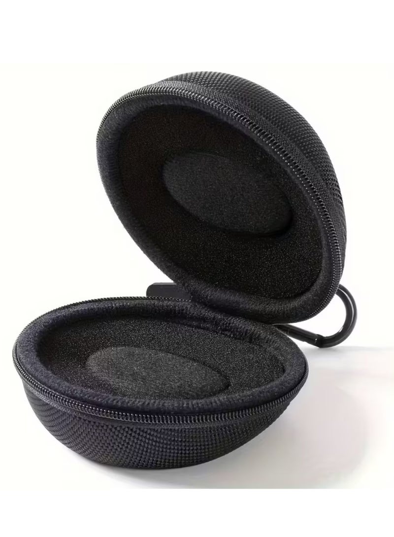 ZedAura Portable Single Watch Travel Case (Black, Round) Durable Polyester Fiber Watch Storage Box with Fabric Lining Shockproof Organizer for Men's & Women's Wristwatches & Accessories - Image 4