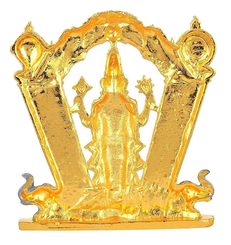 GCT Tirupati Balaji Idol Lord Venkateswara Idol B187 Black Color Metal Statue for Home Dcor Car Dashboard Mandir Pooja Murti Temple Puja Office Table Showpiece - Image 4