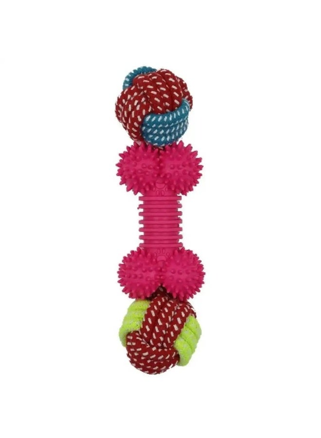 Rope & Textured Rubber Bone Dog Chew Toy â€“ Interactive Tug & Dental Play Toy