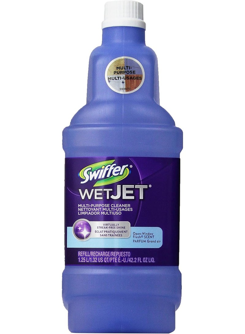 Swiffer Wetjet Multi-Purpose-Open Window Fresh Scent Cleaner (42.2 oz) 3 Refills - Image 1