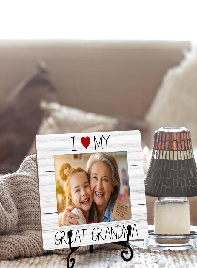 SSQBZU ’I Heart My Great Grandma’Picture Frame 4"x6" with Stand,Great Grandma Gifts for Birthday,Mother's Day,Christmas,or 'Just Because',Table Top Photo Frame,Christmas Gifts.(018) - Image 2