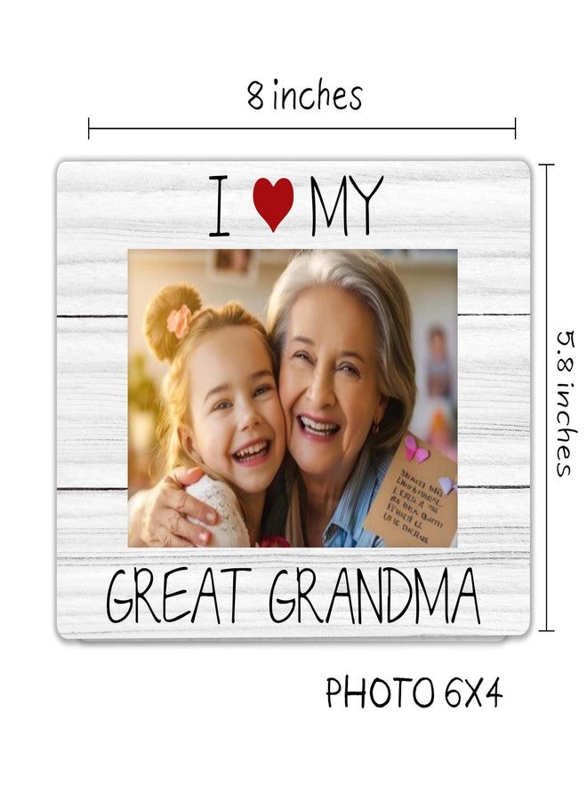 SSQBZU ’I Heart My Great Grandma’Picture Frame 4"x6" with Stand,Great Grandma Gifts for Birthday,Mother's Day,Christmas,or 'Just Because',Table Top Photo Frame,Christmas Gifts.(018) - Image 3