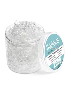 HOYOLS HOYOLS Clear Elastic Hair Bands, 2500 Small Rubber Bands Braids for Girls Kids Women Non-Slip Tiny Soft Hair Ties Braiding Hair Accessories Value Pack TPR  - Image 1