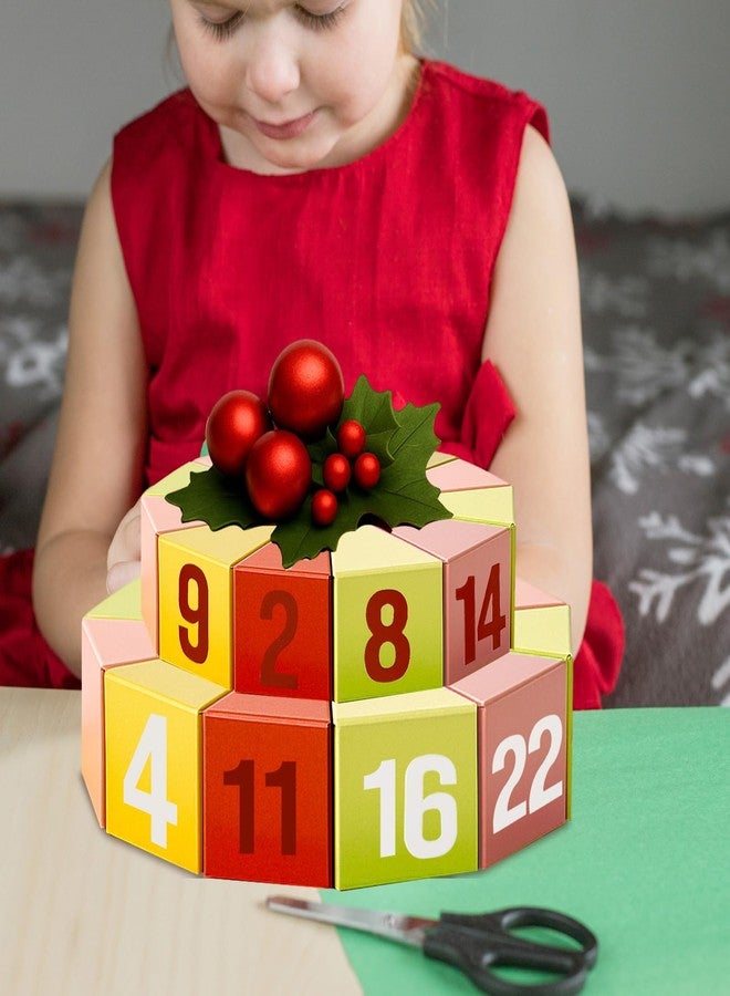 Yinder 24 Pcs Christmas Empty Advent Calendar Boxes to Fill DIY 24 Days Countdown Gift Boxes Double Layer Cake Advent Calendar Fill Your Own for Xmas Holiday Decorations - Image 5