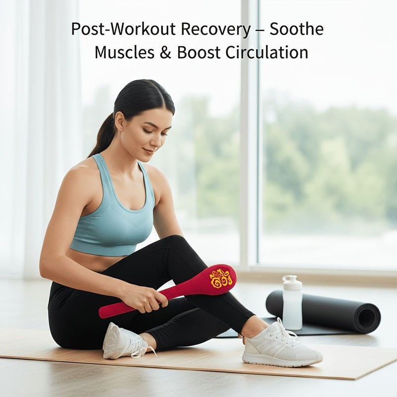 Red Meridian Massage Hammer For Shoulder Neck Back Leg Relaxation - Image 5