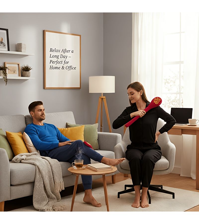 Red Meridian Massage Hammer For Shoulder Neck Back Leg Relaxation - Image 1