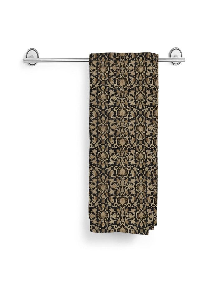 Sorktse Brown Antique Block Print Kitchen Towels Vintage Floral Dish Towel 16×24 Inch Soft Absorbent Turkish Flowers Hand Cloths for Kitchen Drying Decore Set of 2 - Image 4