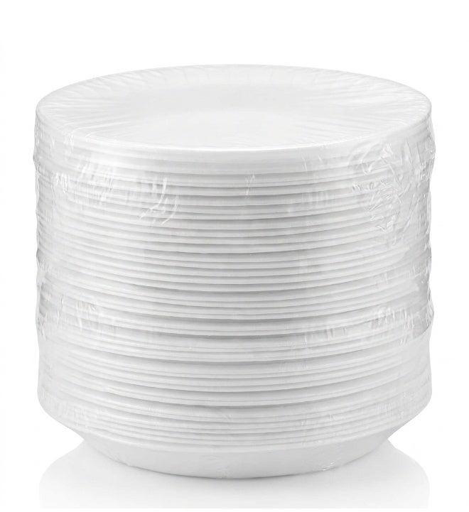 Disposable Best Quality Foam Plats , 10 inch size, 500 pcs - Image 2