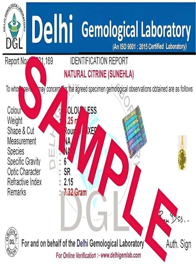 بي تي إم قلادة من حجر السترين/السونهلا الطبيعي المعتمد، بوزن 6.25 قيراط أو 5.5 قيراط، مصنوعة من خمسة معادن، مطلية بالذهب عيار 22 قيراط، مناسبة للرجال والنساء - nvdhp3625 - Image 4