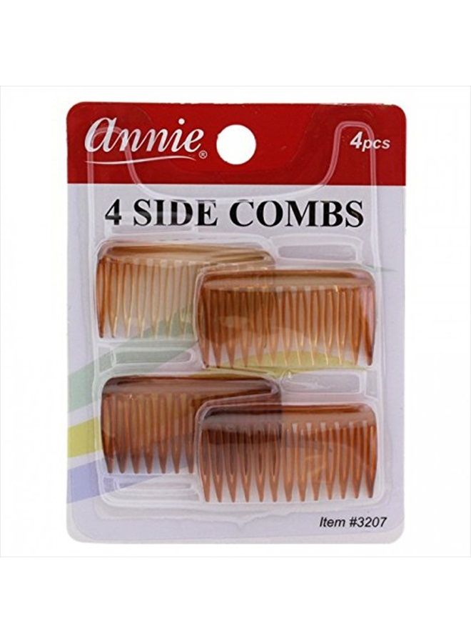 Annie Side Combs Small 4 pcs Brown #3207 - Image 1