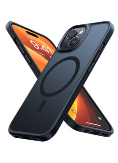 TORRAS Magnetic Shockproof for iPhone 15 Case, 12FT [Mil-Grade Drop Protection, Translucent Slim Protective Anti-Scratch, Black  - Image 1