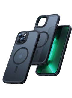 TORRAS Magnetic Shockproof for iPhone 15 Case, 12FT [Mil-Grade Drop Protection, Translucent Slim Protective Anti-Scratch, Black  - Image 2