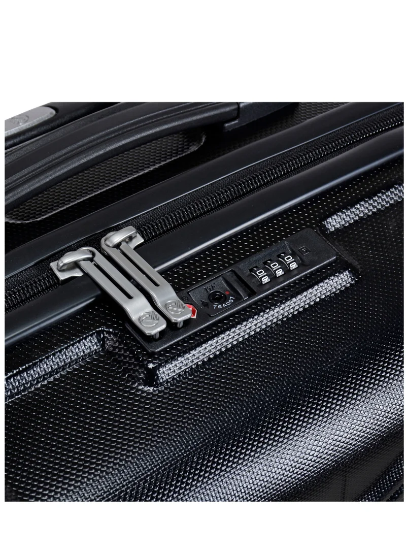 eminent Hard Case Travel Bag Trolley Luggage Set of 3 TPO Lightweight Suitcase 4 Quiet Double Spinner Wheels with TSA Lock KK30 Black
