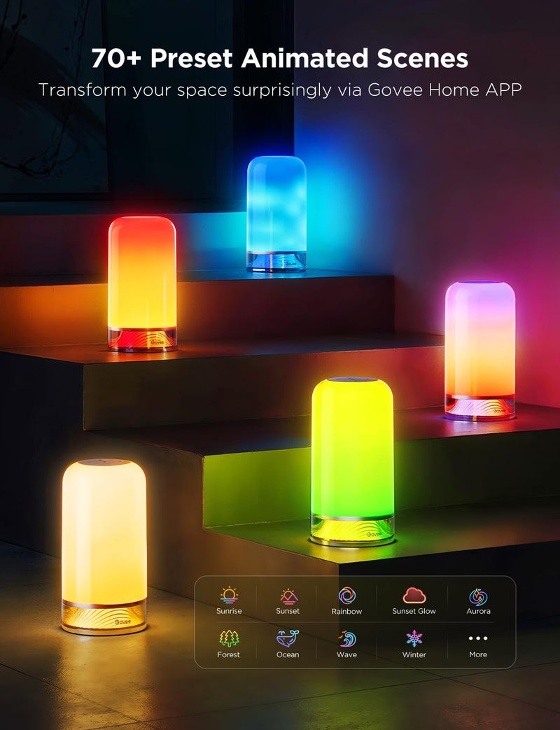Govee Bedside Touch Table Lamp RGBICWW, Matter Alexa Compatible LED Light - Image 5