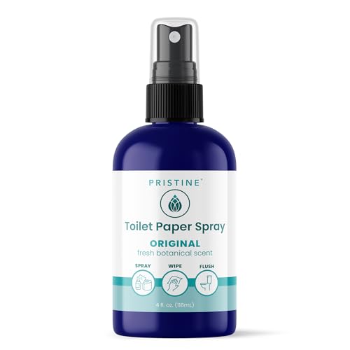 PRISTINE Toilet Paper Spray - As Seen on Shark Tank, More Natural Personal Cleansing Wipes & Flushable Wet Wipes Alternative, Spray Toilet Paper to Create Flushable Wipe, Original, 4 fl oz - Image 1