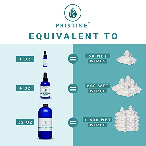 PRISTINE Toilet Paper Spray - As Seen on Shark Tank, More Natural Personal Cleansing Wipes & Flushable Wet Wipes Alternative, Spray Toilet Paper to Create Flushable Wipe, Original, 4 fl oz - Image 2