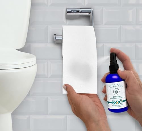 PRISTINE Toilet Paper Spray - As Seen on Shark Tank, More Natural Personal Cleansing Wipes & Flushable Wet Wipes Alternative, Spray Toilet Paper to Create Flushable Wipe, Original, 4 fl oz - Image 4