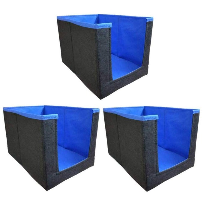 SHIRT STACKER WARDROBE ORGANIZER CLOTHING COVER NON WOVEN PACK OF 3 BLUE