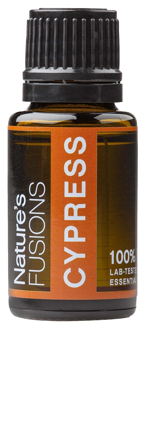 Nature'S Fusions Nature's Fusions French Cypress, 100% Pure and Natural Essential Oils, Undiluted, Therapeutic Grade for Aromatherapy and Topical Use, .5 Fl Oz (Pack of 1) (15 mL) 
