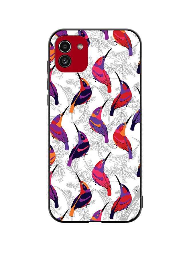 VR CREATIVE Protective Case Cover For Samsung Galaxy A03 Colorful Birds Design Multicolour - Image 1