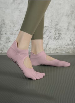 HaveDream Women's Yoga Socks, Split-Toe Non-Slip Socks Pilates Socks Five-Toe Sports Socks - Sakura Pink  - Image 5