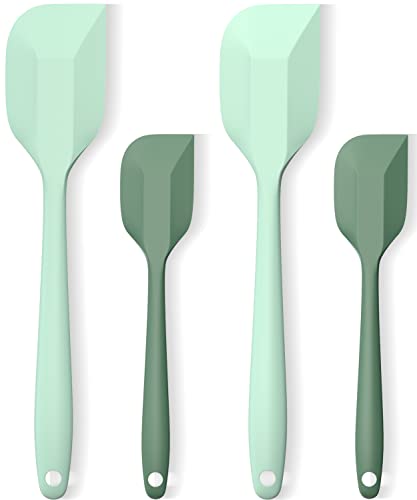 AcoWELL Silicone Spatula Set, Premium Spatulas Silicone Heat Resistant 2 Small & 2 Large Flexible Scraper for Nonstick Cookware, Rubber Spatula for Kitchen Mixing Baking Cooking Use, Soft Spatula - Set of 4 - Image 1