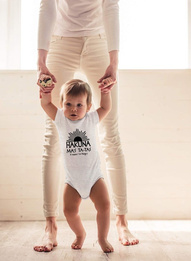 CBTwear Hakuna Ma's Ta Baby Bodysuit Adorable Infant Unisex Romper Clothing Boy Girl Newborn Outfit (Newborn, Heather Grey) - Image 3